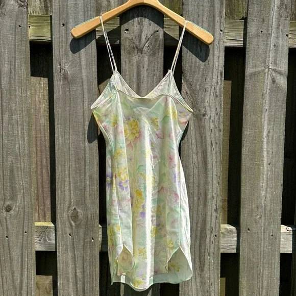 Vintage Dentelle Floral Slip Dress Sz S - Picture 6 of 6